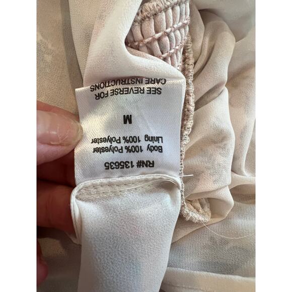 Love the Label Anthropologie Boho Floral Print sheer long sleeve dress M - Picture 8 of 8